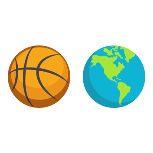 🏀🌎 Emoji Domain EmojiOne rendering